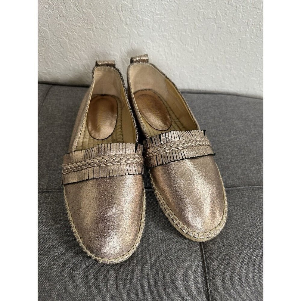 Splendid Jaime Rose Gold Metallic Espadrille‎ Flats Size 9